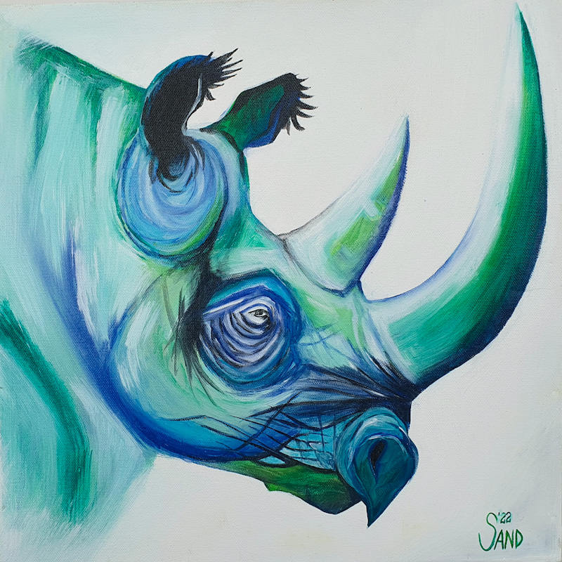 The Enchanting Robust - Rhino Painting